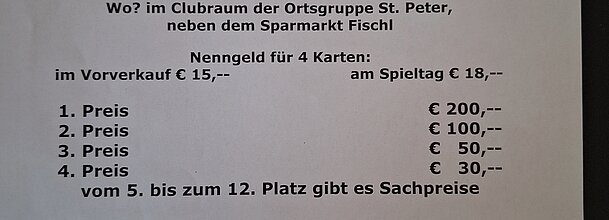 Bezirksschnapsturnier!