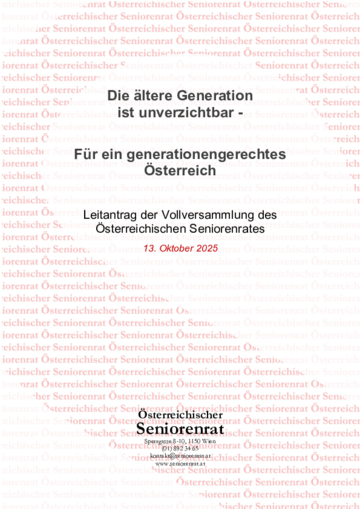 Leitantrag Seniorenrat