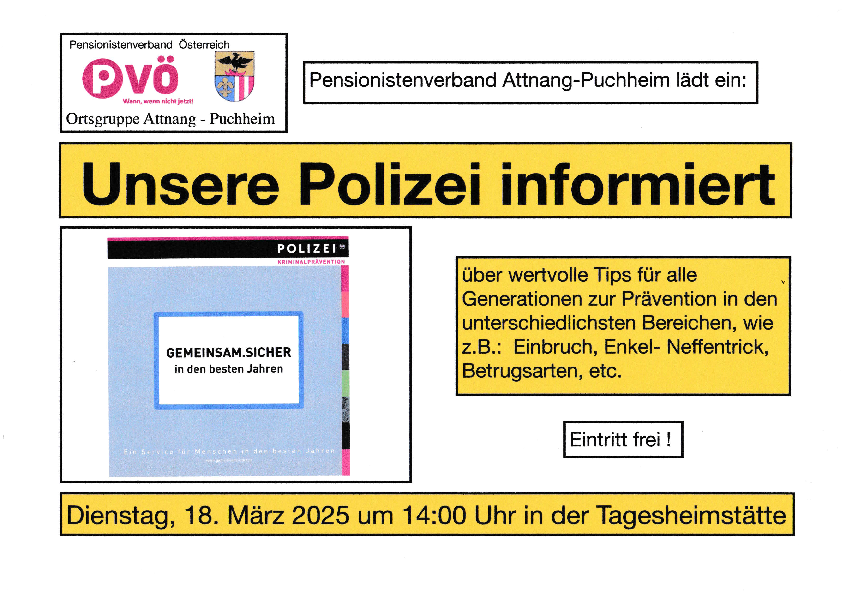 Unsere Polizei informiert