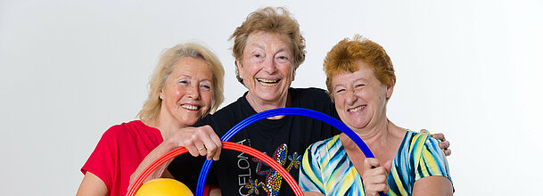 Leopoldine Bernscherer, Lotte Kohler, Susanne Fuhrmann, Übungsleiterinnen Gymnastik