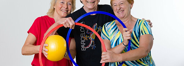 Leopoldine Bernscherer, Lotte Kohler, Susanne Fuhrmann, Übungsleiterinnen Gymnastik