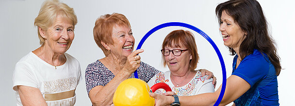 Roswitha Schrodt, Christa Schrodt, Anna Spanel, Claudia Löschnauer, Übungsleiterinnen Gymnastik