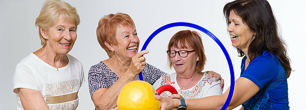 Roswitha Schrodt, Christa Schrodt, Anna Spanel, Claudia Löschnauer, Übungsleiterinnen Gymnastik