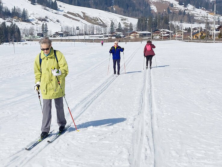 Langlaufen, Loipe, Ski, Schnee
