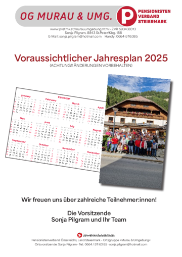 Programmheft 2025 - Ortsgruppe Murau