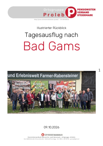 Tagesausflug nach Bad Gams