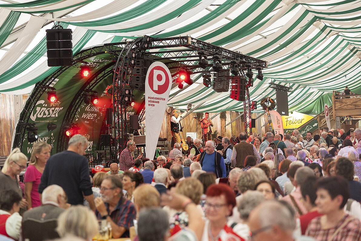 Wiener Kaiser Wiesn 75 Jahre PVÖ Edlseer Konzert Gösser Zelt
