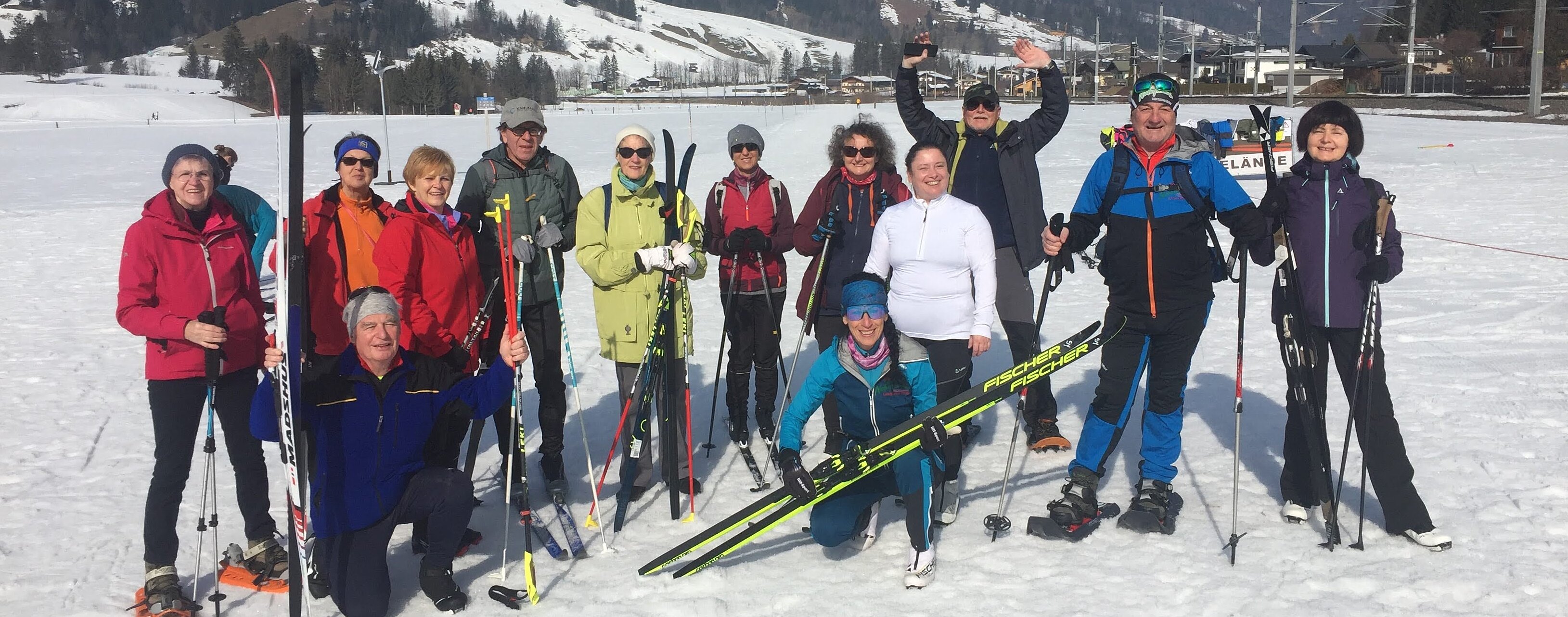 Langlaufen, Ski, Berge, Stöcke