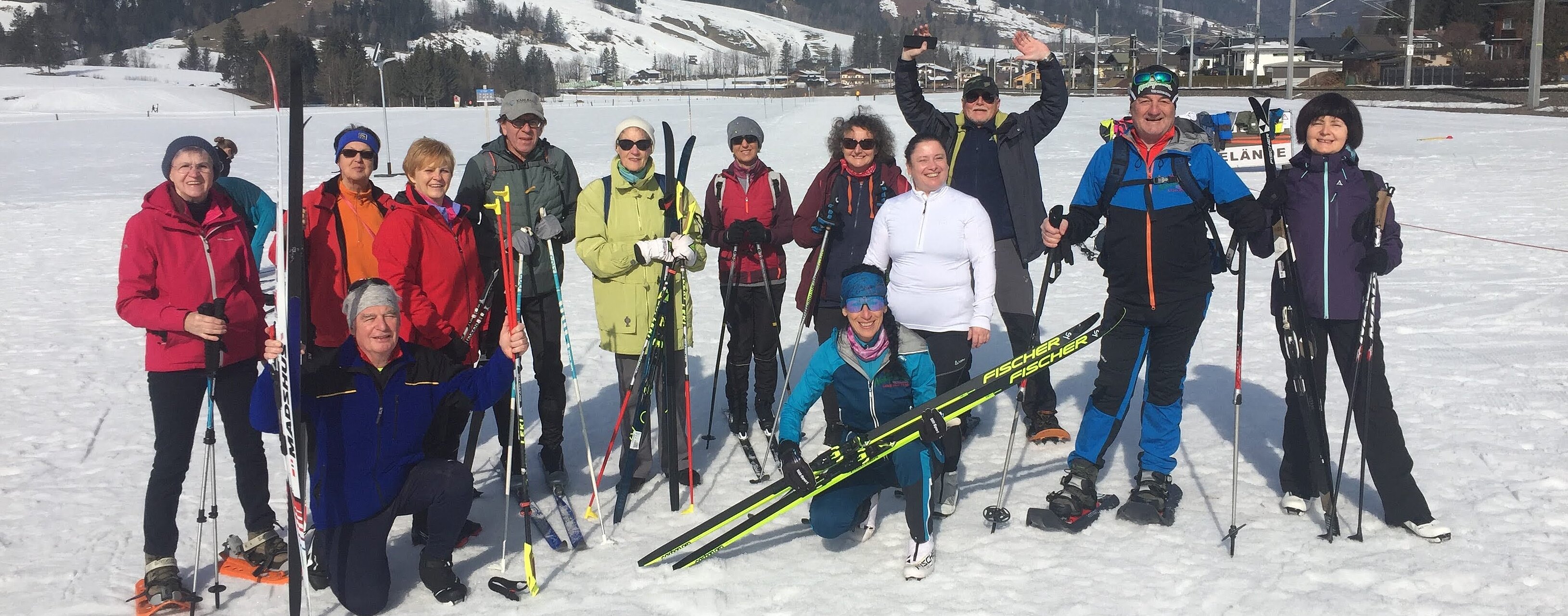 Langlaufen, Ski, Berge, Stöcke