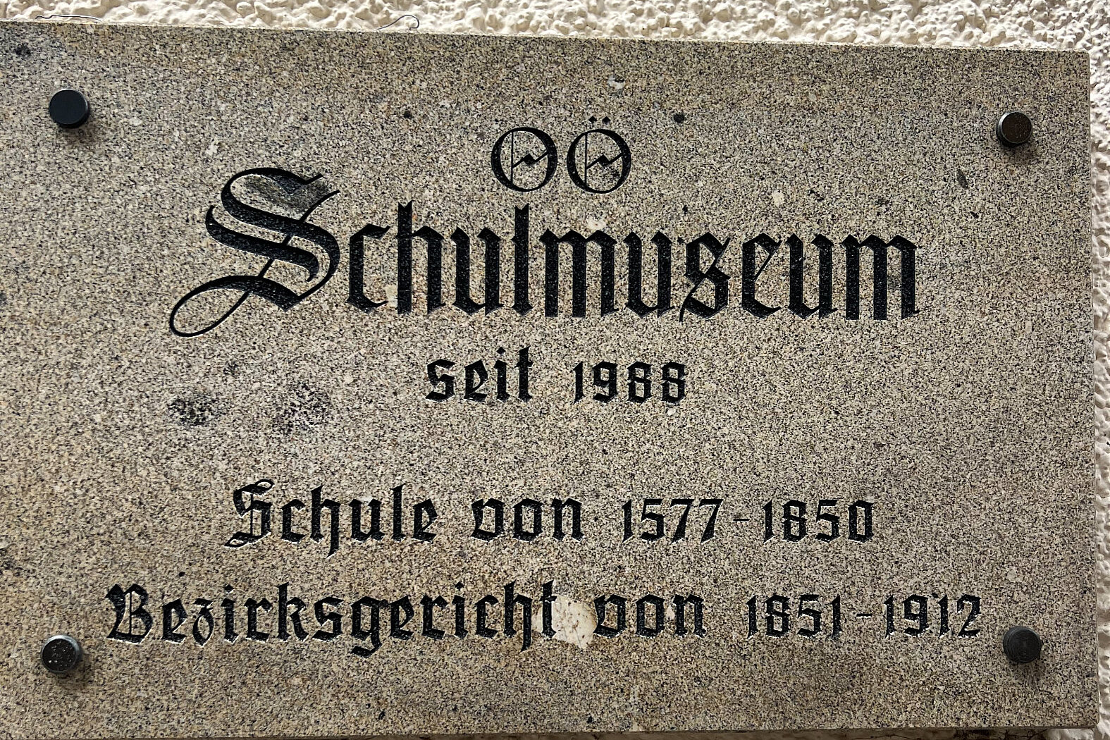 Eingangstafel Eingangstafel Schulmuseum