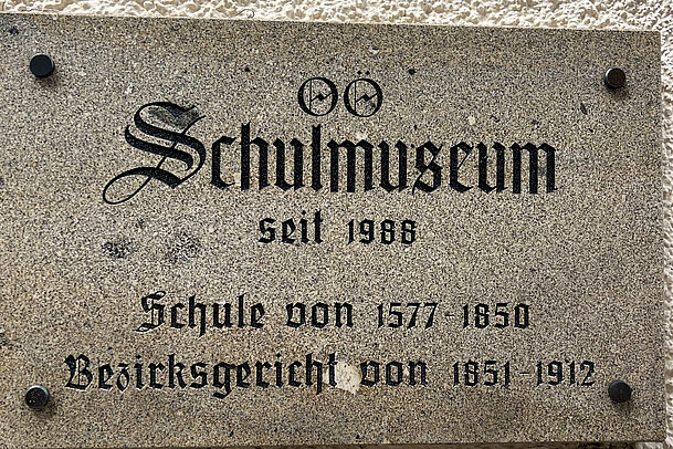 Eingangstafel Eingangstafel Schulmuseum