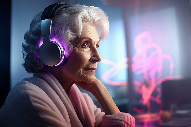 Sujet_KI_Künstliche Intelligenz_Technik_Kopfhörer_Computer