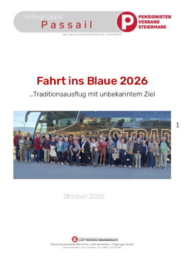 Fahrt ins Blaue 2026