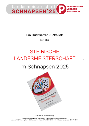 Landesmeisterschaft im Schnapsen - 2025