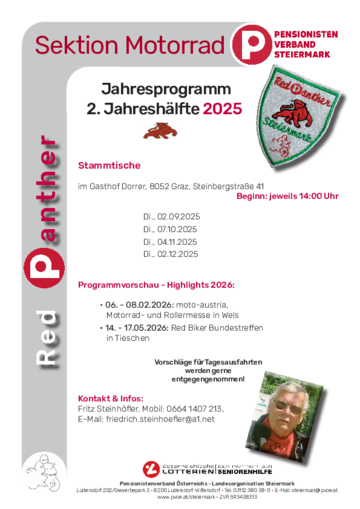 Programm - 2.Jahreshälfte 2025