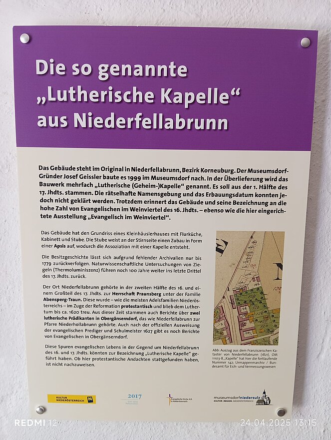 Museumsdorf Niedersulz 2025 Lutherianische Kapelle