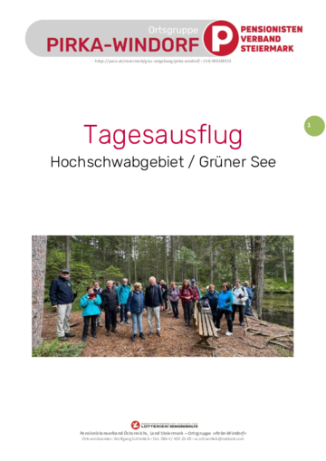 Tagesausflug ins Hochschwabgebiet
