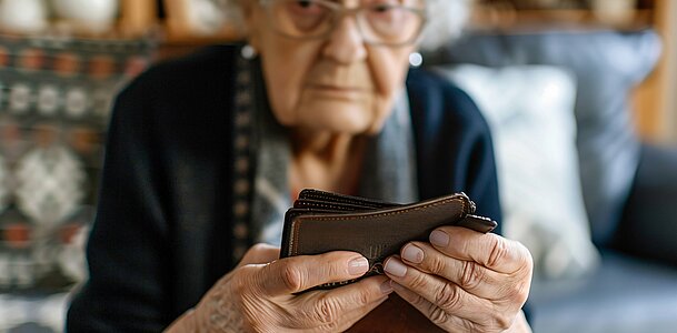 Sujet_Pensionistin_Sorgen_Geld_Armut