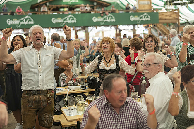 Wiener Kaiser Wiesn 75 Jahre PVÖ Edlseer Konzert Gösser Zelt