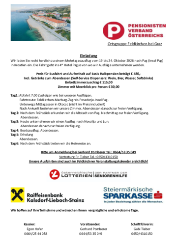 Herbst 2026: 6 Tage Insel Pag