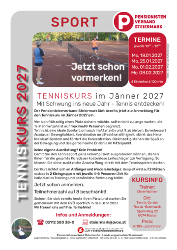 Tenniskurs 2027