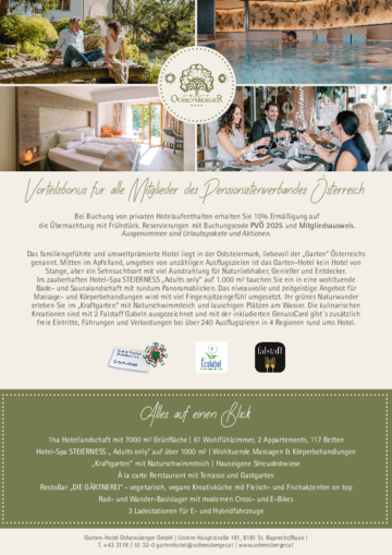 Vorteilsbonus für PVÖ-Mitglieder