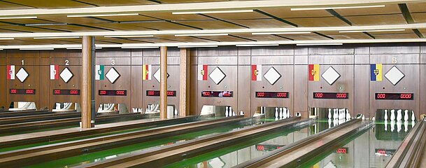 Kegeln, Kugel, Bahnen