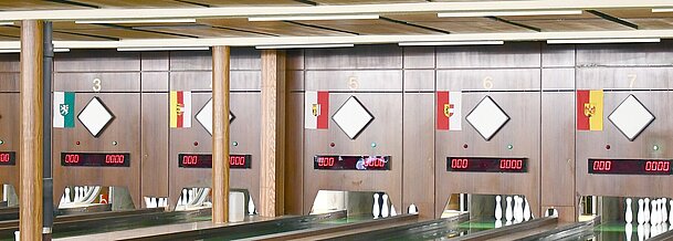 Kegeln, Kugel, Bahnen