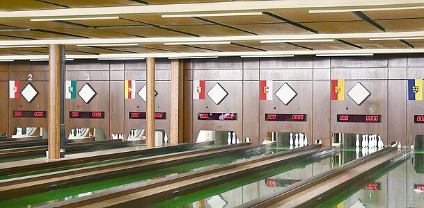 Kegeln, Kugel, Bahnen