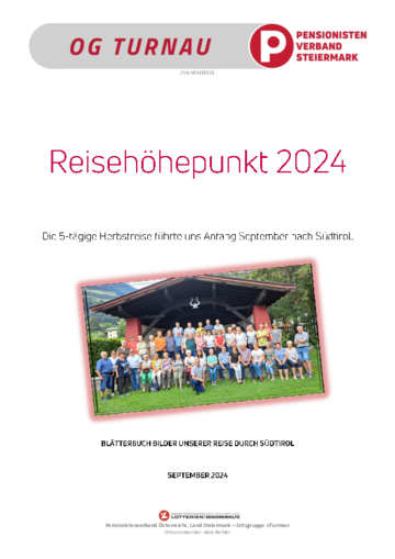 Blätterbuch unserer Südtirol-Reise